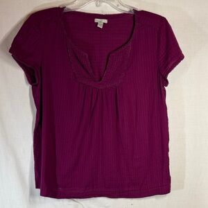 Old Navy Women's Short Sleeve Top in Fuchsia (Medium)